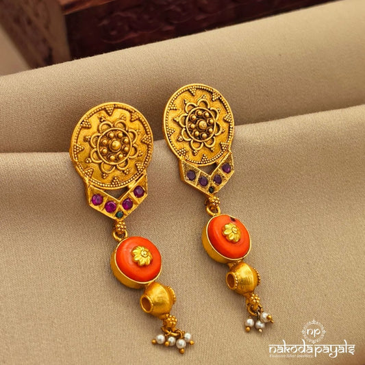 Unique Coral Earrings (Ge10808)