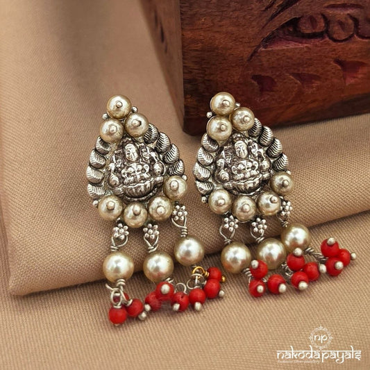 Pearl Coral Drop Lakshmi Studs (S4170)