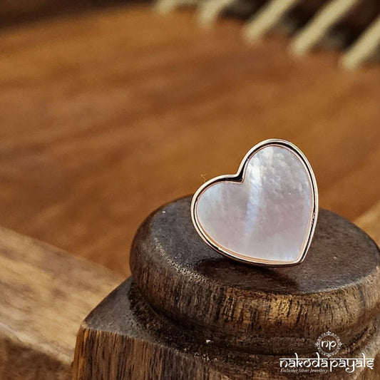 Rose Gold MOP Heart Lapel Pin (St3667)