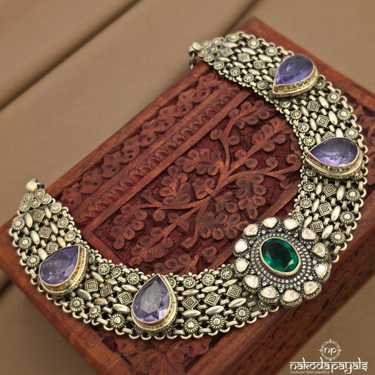 Amethyst Drop Neckpiece (N11635)