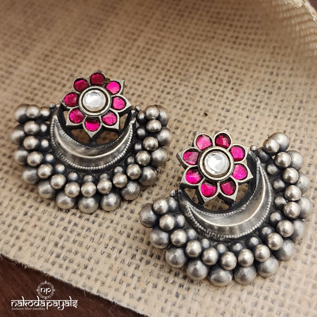 Flower Kundan Chandbali (S3553)