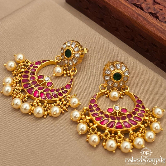 Pearl Drop Chandbali (Ge10743)