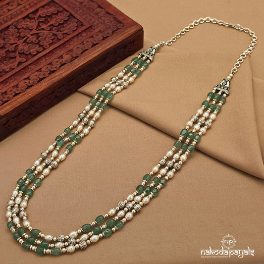 Exemplary Greenish Pearly Neckpiece (N11815)
