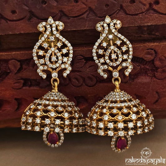 Glorious CZ Jhumka (Ge10987)