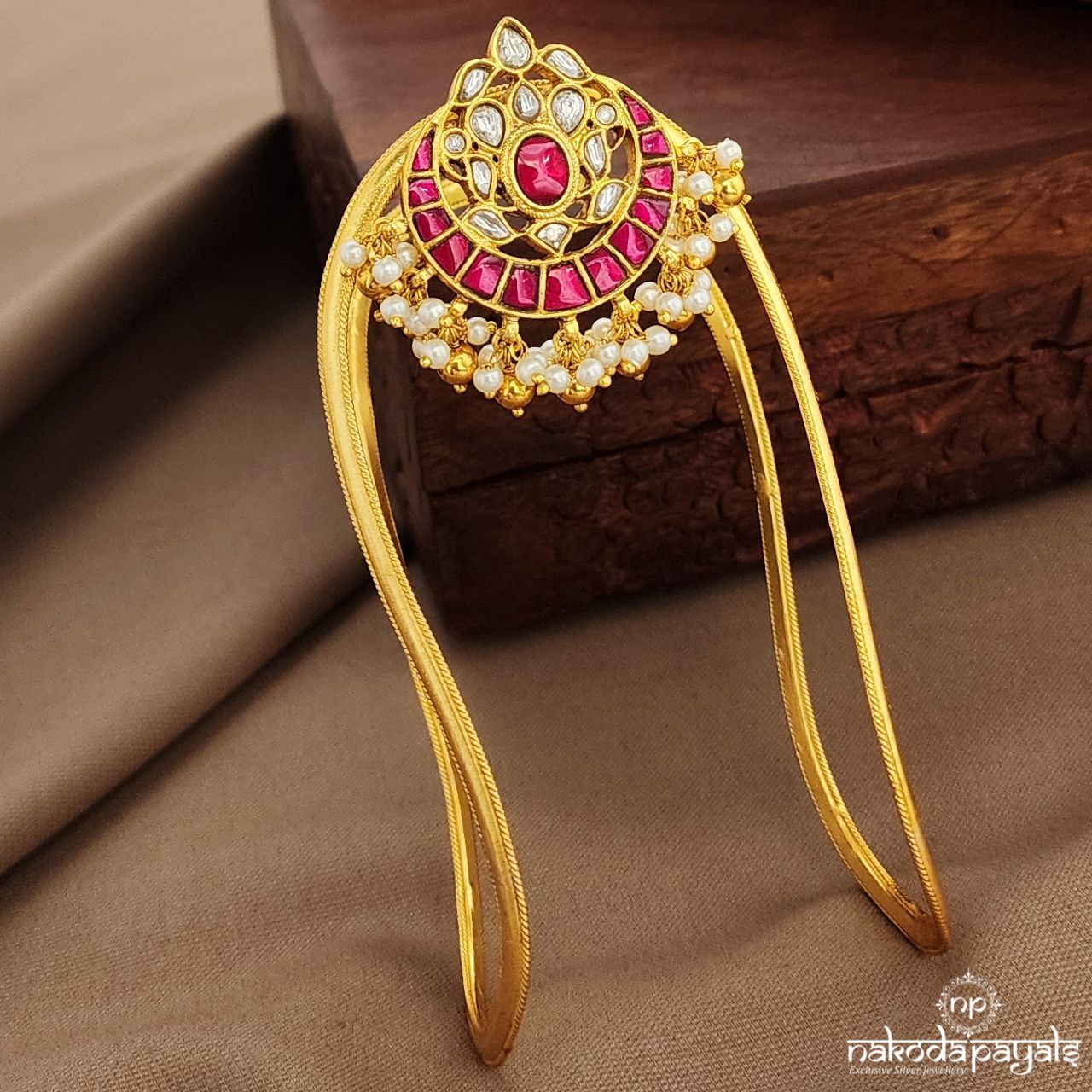 Pink Kundan Vanki Armlet (Ha0058)