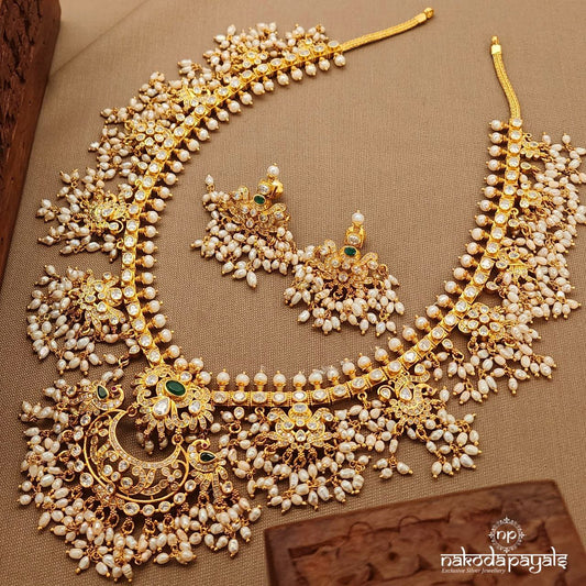 Peacock Guttapusalu Neckpiece Set (Gn9684)