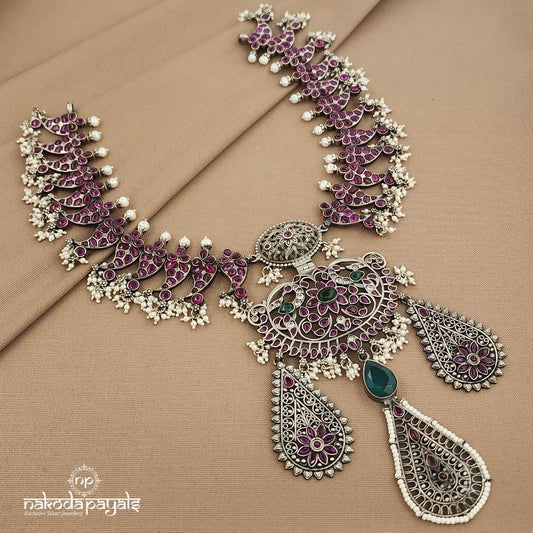 Emerald Green Pink Neckpiece (N11193)