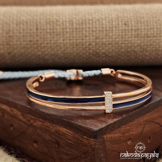 Blue Rose Gold Kada (K5235)