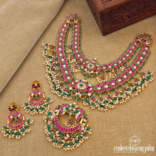Exemplary Kundan Neckpiece With Earrings (Gn10568)