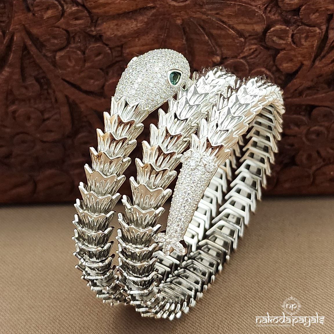 Snake CZ Adjustable Bracelet (St3697)