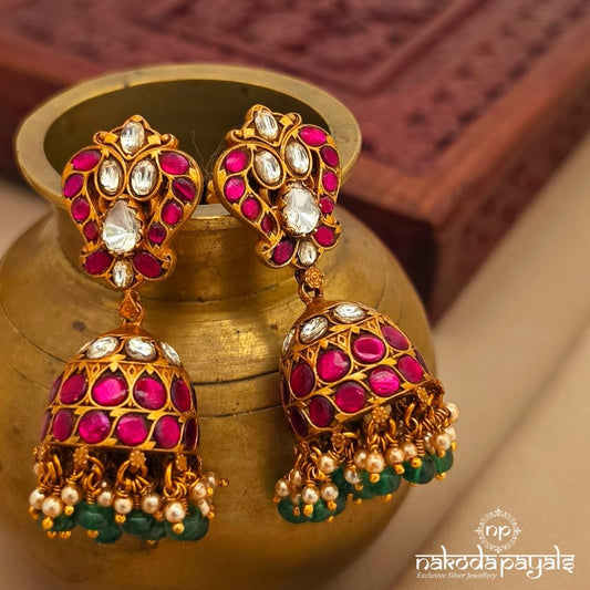 Green Drop Traditional Jhumka (Ge10616)