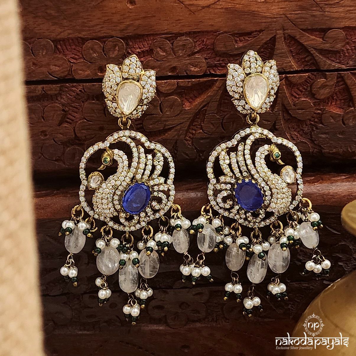 Pink Drops Moissanite Earrings (Ge10121)