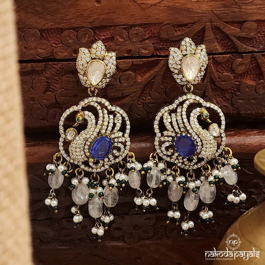 Pink Drops Moissanite Earrings (Ge10121)