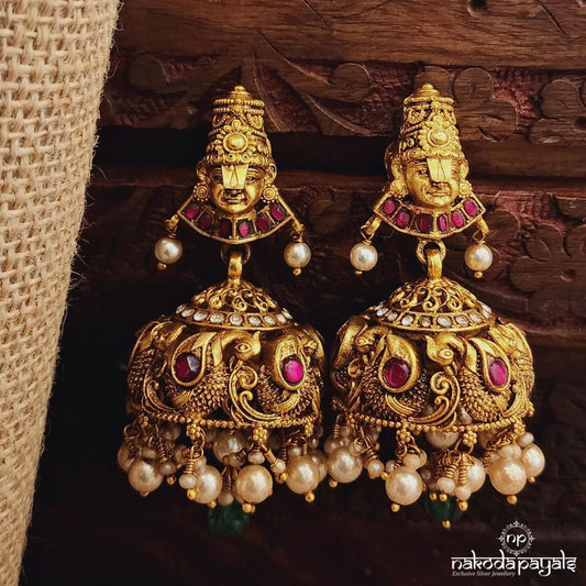 Venkatraman Pink Kundan Jhumka (Ge10128)