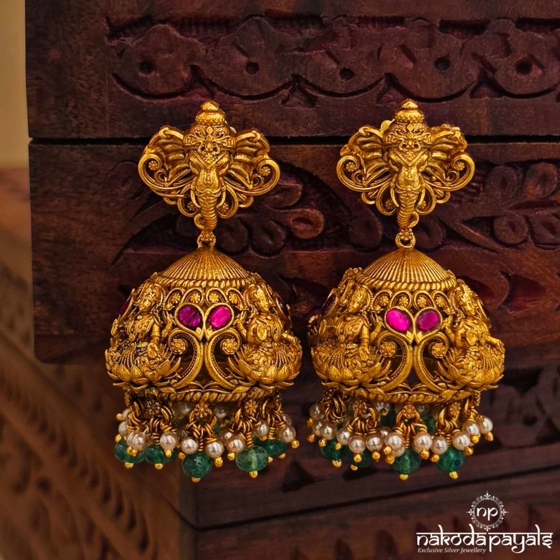 Lakshmi Ganesha Jhumka (Ge11207)