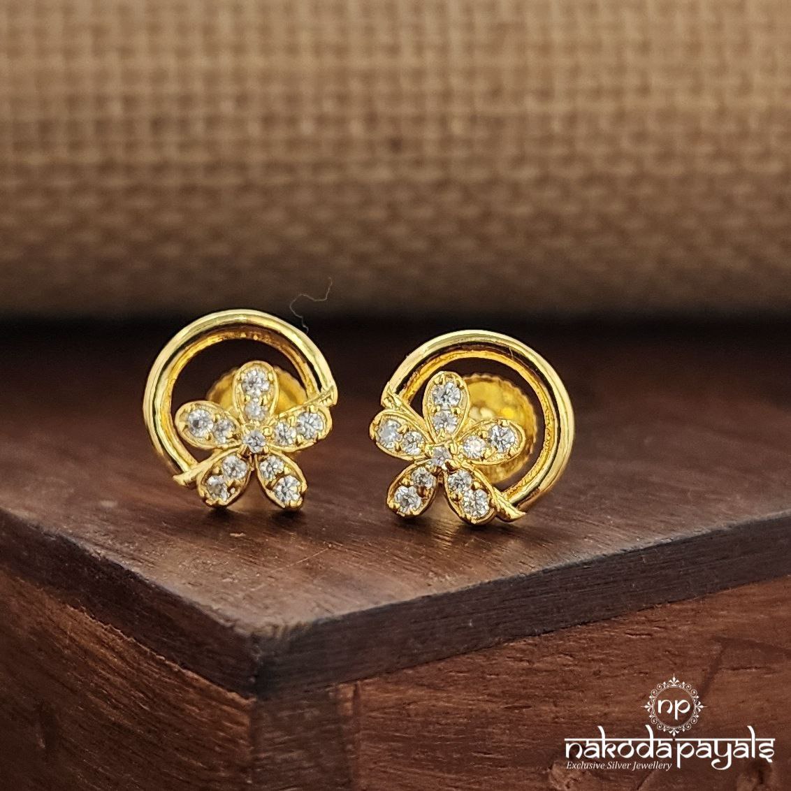 Floral CZ Studs (Ge9975)