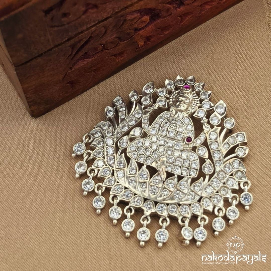 Elegant White Lakshmi Pendant (P2686)