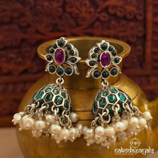 Green Pearl Jhumka (J1892)