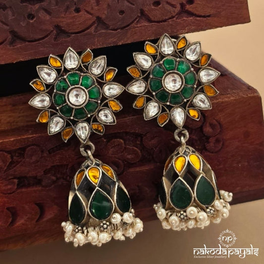 Pearly Kundan Jhumka (J1788)