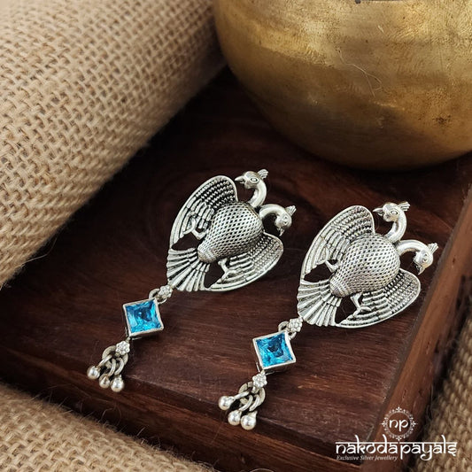 Blue Gandaberunda Earrings (S3629)