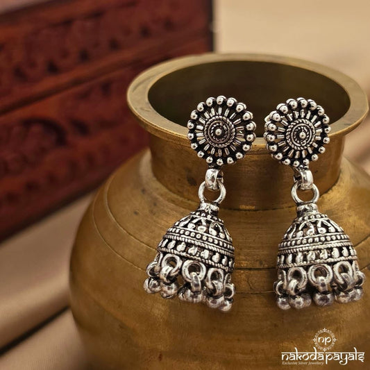 Circular Oxidised Jhumka (J1721)