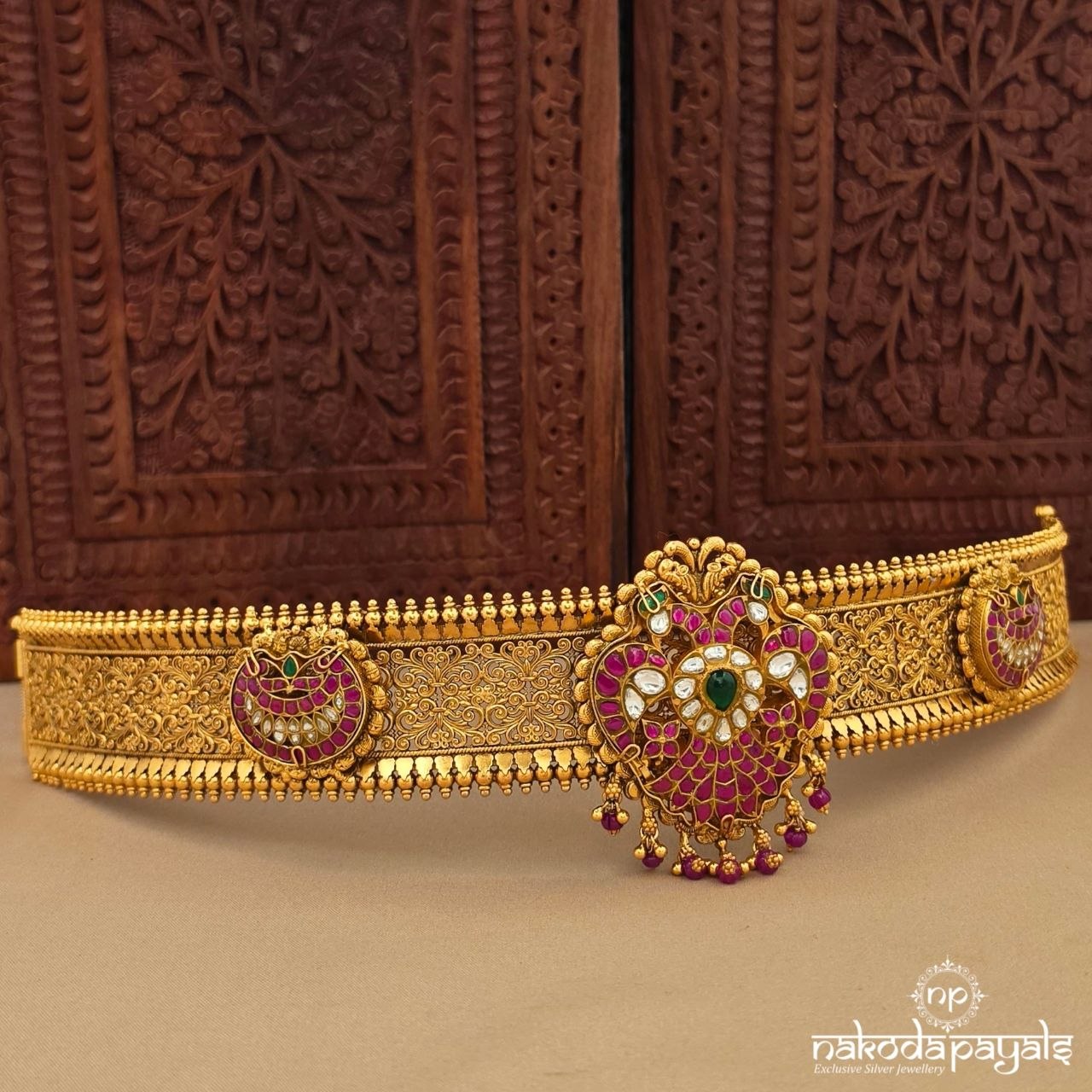 Gandaberunda Kundan Waistbelt (D0274)