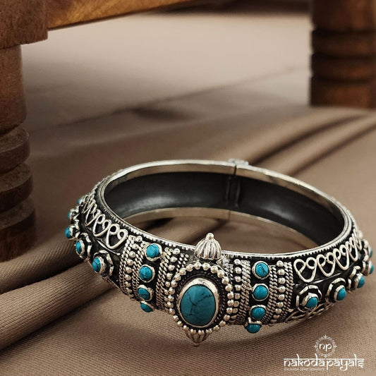 Circular Torquoise Screw Kada (K6198)