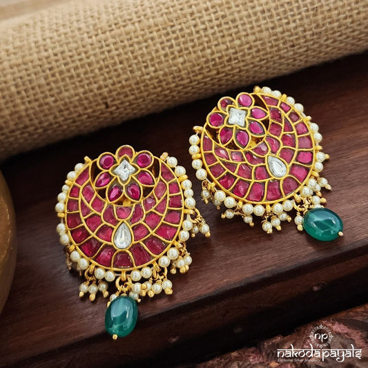 Half Moon Kundan Stud (Ge9125)