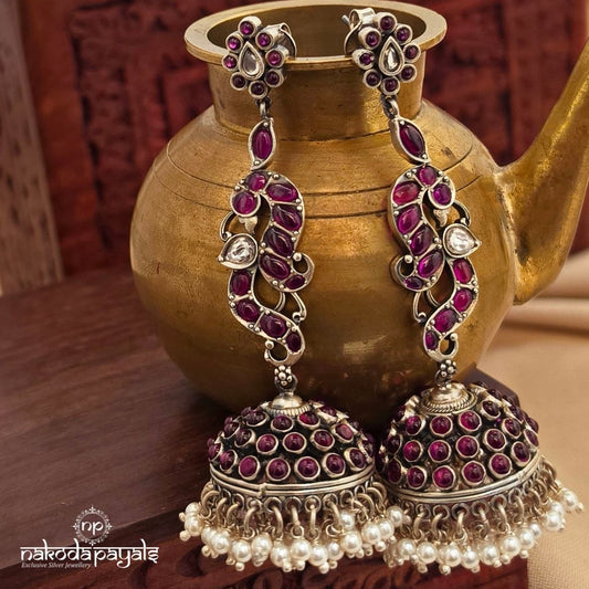 Peacock Dotted Jhumka (J1600)