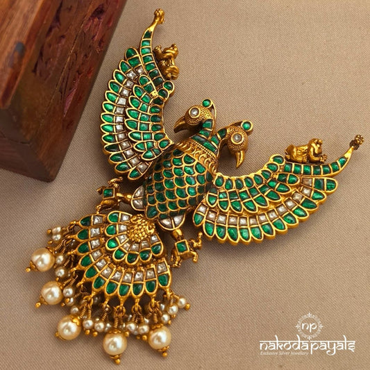Reversible Gandaberunda Kundan Pendant (Gp2533)