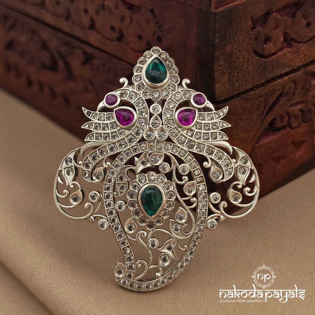 Exclusive Twin Peacock Mango Pendant (P2654)