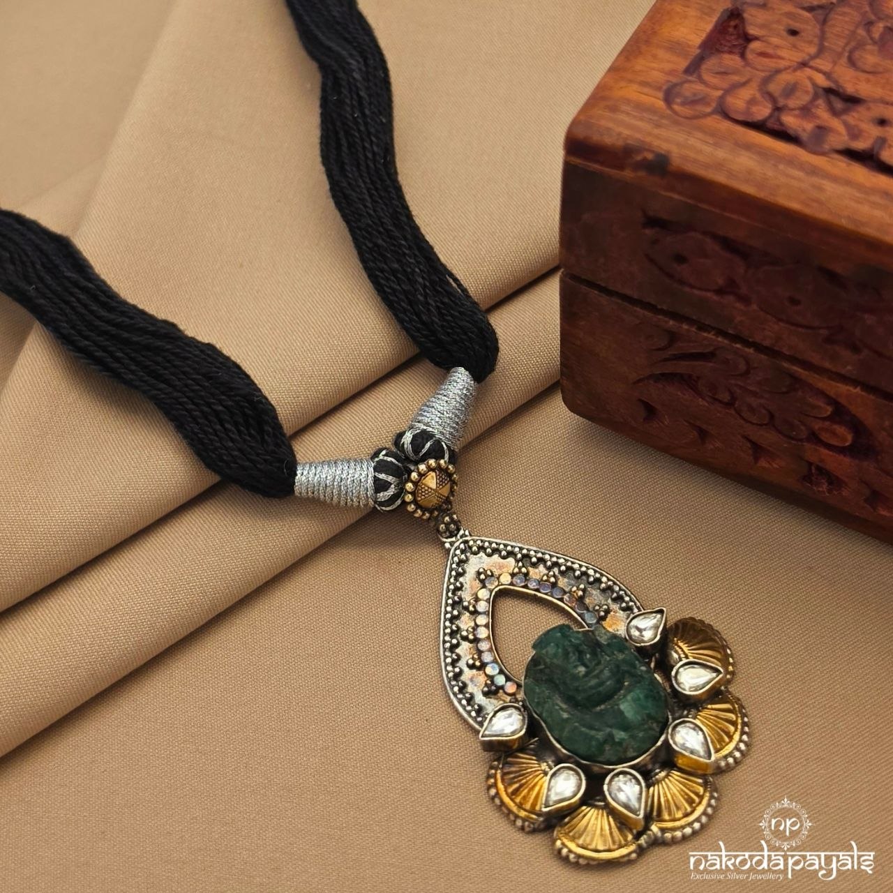 Ganesha Dual Tone Neckpiece (N11939)