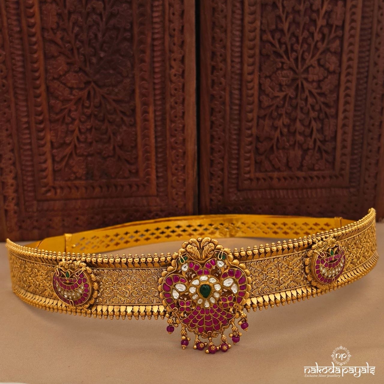 Gandaberunda Kundan Waistbelt (D0274)