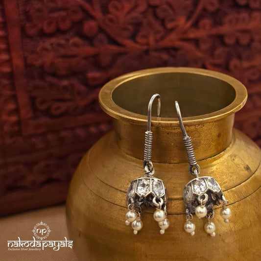 White Hangings Jhumka (J1607)