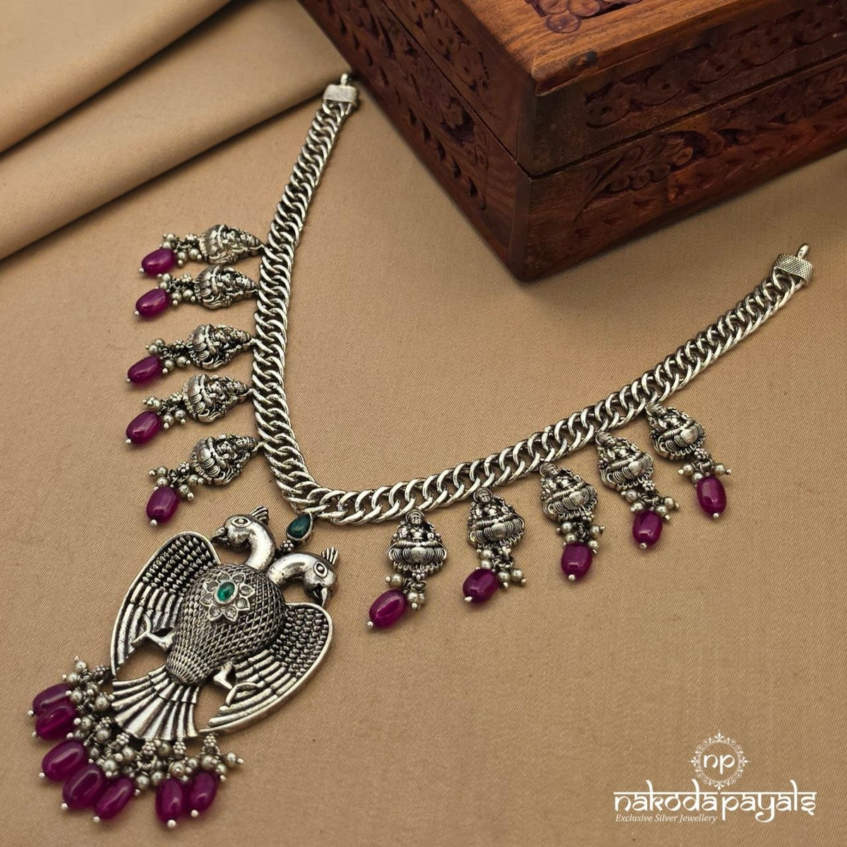 Gandaberunda Lakshmi Drop Neckpiece (N12148)