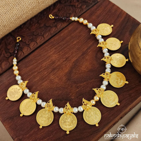 Pearled Lakshmi Coin Neckpiece (Gn8599)