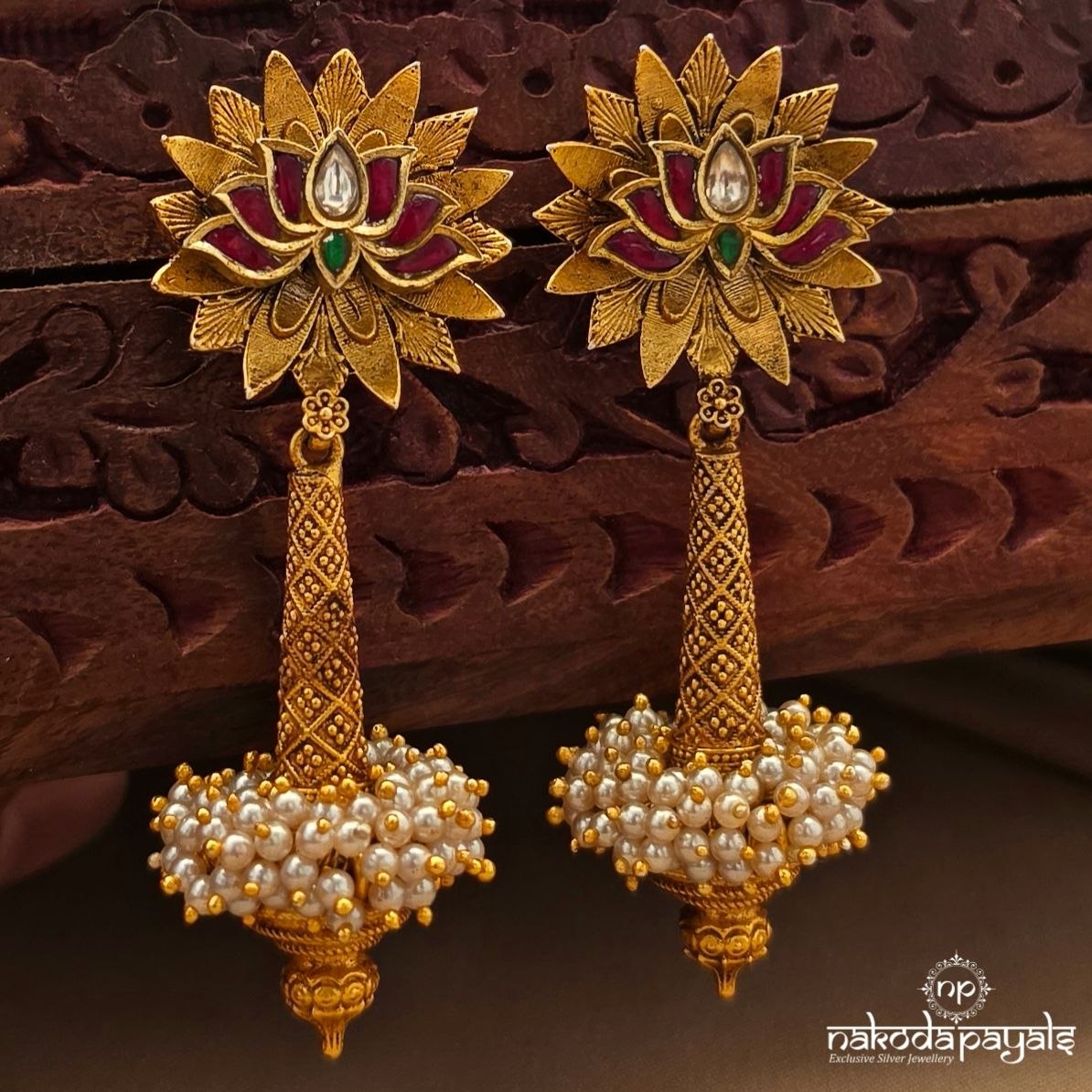 Exquisite Kundan Chandbali (Ge11456)