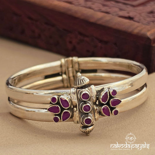Elegant Pink Leafy Kada (K6331)