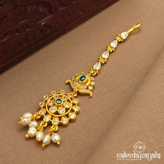 Pearled Drop Maang Tikka (Gm1152)
