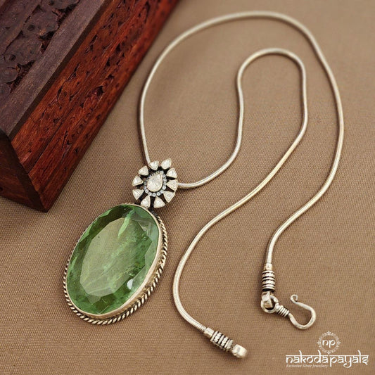 Emerald Green Moissanite Neckpiece (N11604)