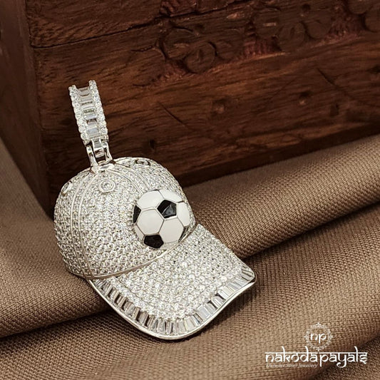 Football Cap CZ Pendant (Mc1107)