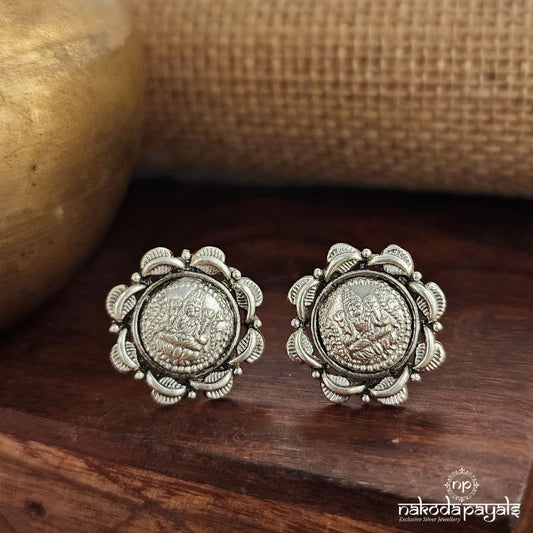 Leafy Lakshmi Coin Studs (S3429)