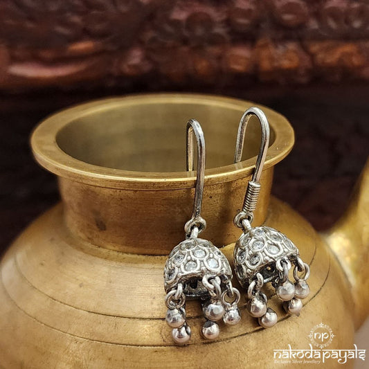 White Jhumka Hangings (H2203)