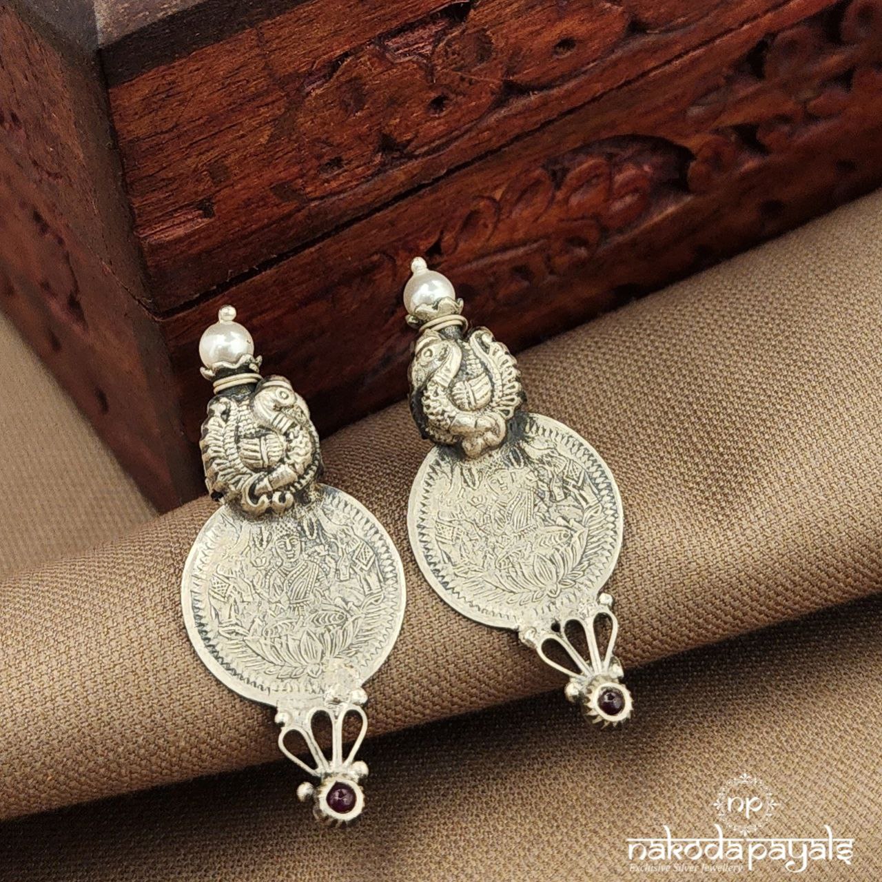 Lakshmi Coin Pink  Studs (S9529)