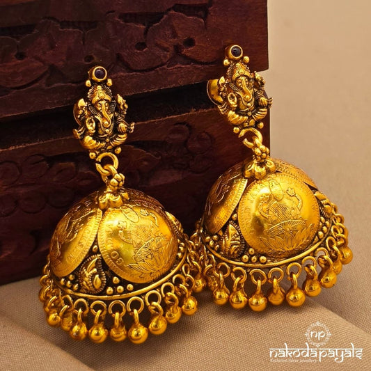 Ganesha Pink Jhumka (Ge10723)