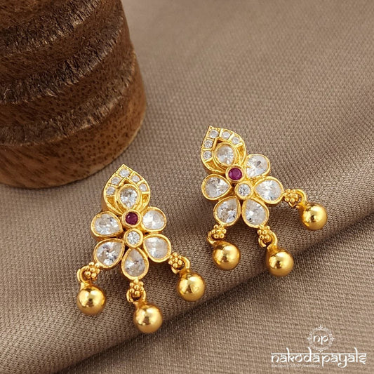 Ball Drops Pink Dot  Studs (Ge10087)