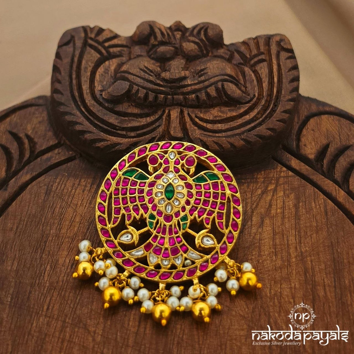 Red Gandaberunda Pendant (Gp2711)