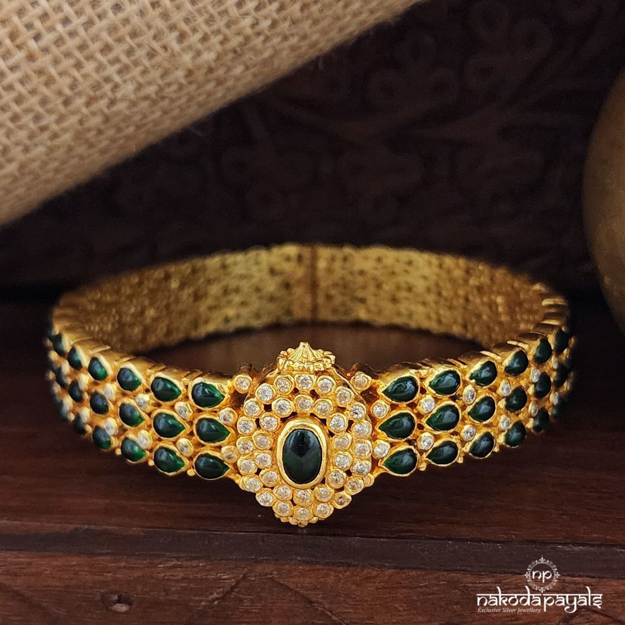 Oval Green Openable Kada (2.6) (Gk3131)