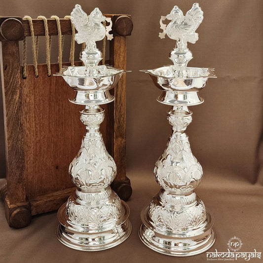 Peacock "14 Inch" Deepam Pair (Aa2329)