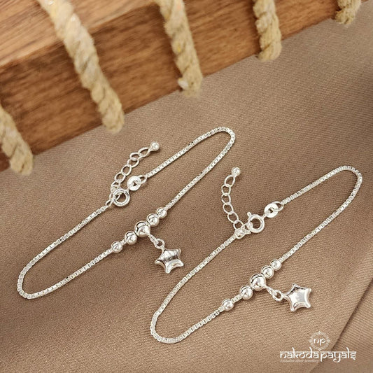 Twinkling Star Drop Kids Anklets (Ka9405)